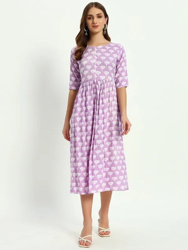 Purple_Printed_Viscose_Rayon_Flared_Kurta_For_Women