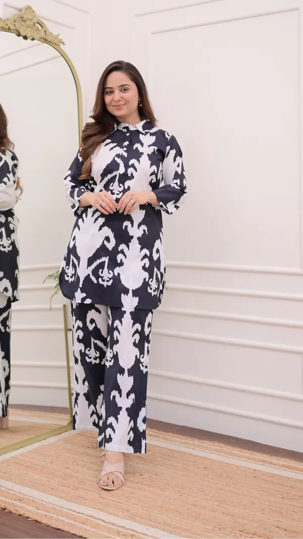 Navy_Blue_Viscose_Rayon_Ethnic_Top_Pyjama_Set_For_Women