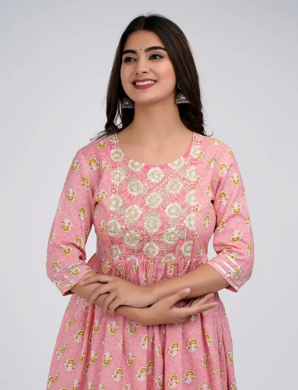 Pink_Viscose_Rayon_Kurta_Dhoti_Pant_Set_For_Women