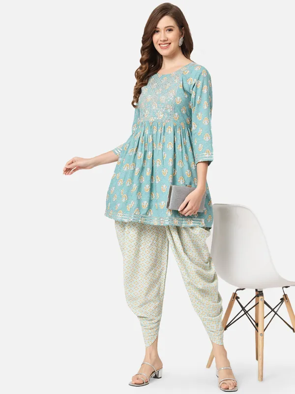 Pink_Viscose_Rayon_Kurta_Dhoti_Pant_Set_For_Women