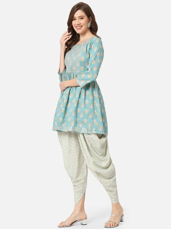 Pink_Viscose_Rayon_Kurta_Dhoti_Pant_Set_For_Women