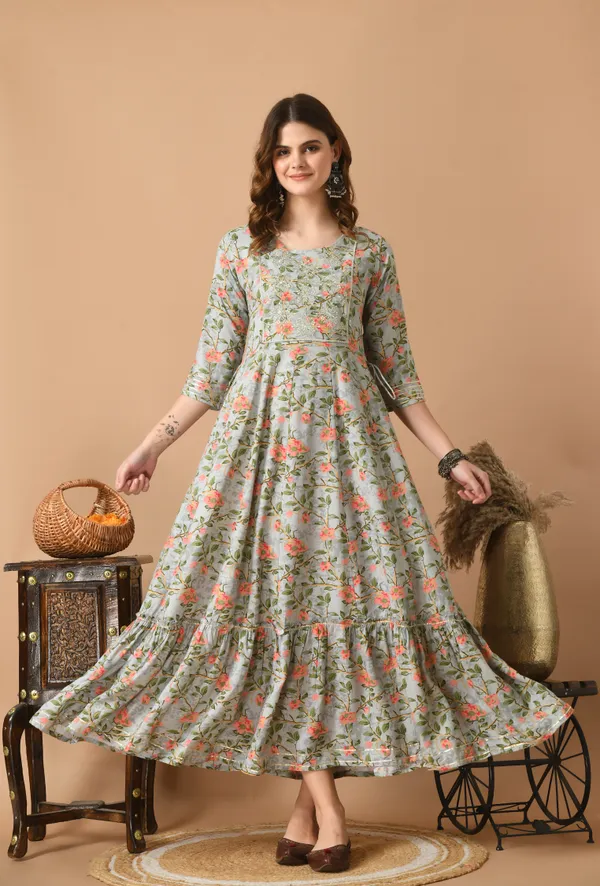 Grey_Floral_Printed_Thread_Work_Anarkali_Kurta_For_Women