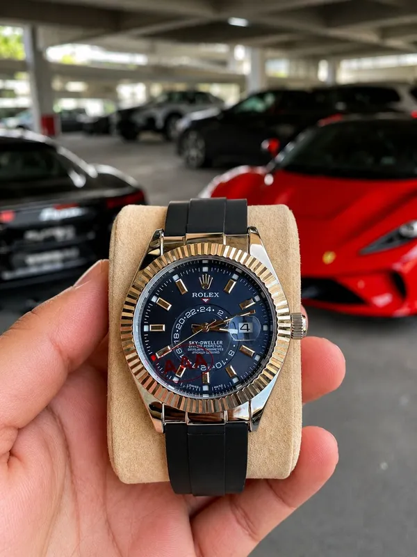 Role_x_Silver_Blue_New_Precious_sky_Watch_For_Men
