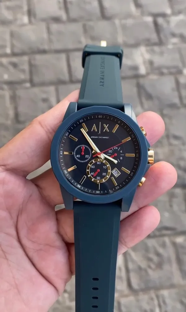 Green_chrome_lavish_premium_Chronograph_Stainless_Steel_With_Silicone_Starp_Watch_For_Men