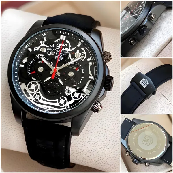 Black_Chronograph_Stainless_Steel_With_Leather_Belt_Watch_For_Men