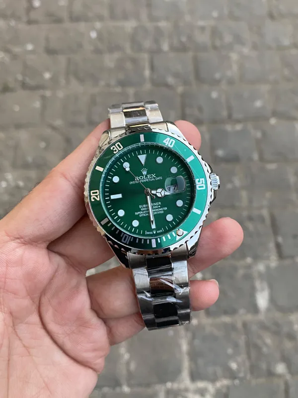 Silver_Green_Submarine_Stainless_Steel_Watch_For_Men