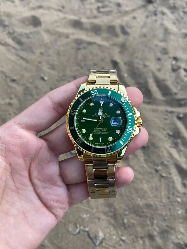 Gold_Green_Submarine_Stainless_Steel_Watch_For_Men