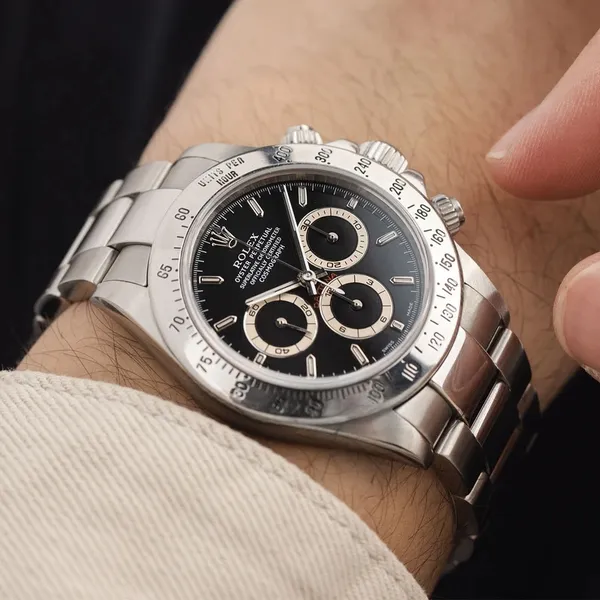 Role__x_Silver_Black_Daytona_Chronograph_Watch_For_Men