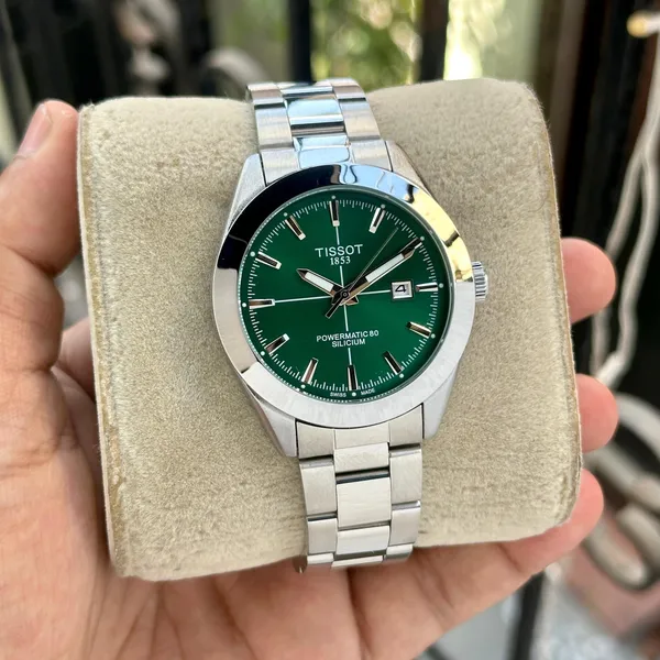 Tiss_oT_Silver_Green_Stainless_steel_Watch_For_Men