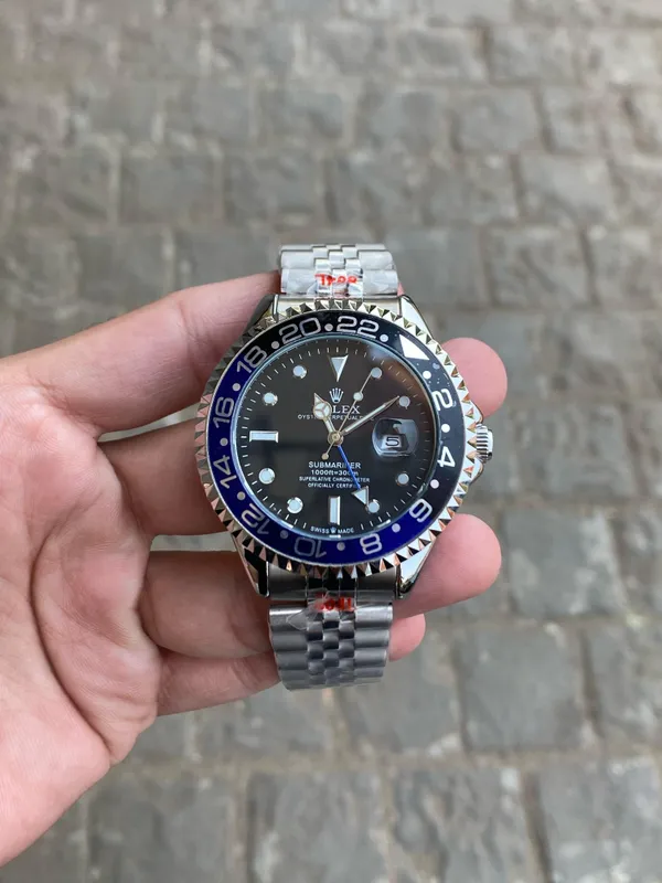 Silver_Black_GMT_Stainless_Steel_Premium_Watch_For_Men