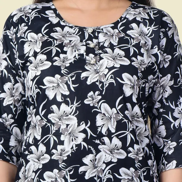 Black_Cotton_Premium_Kurti_With_Pant_Set_For_Women