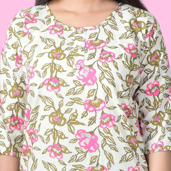 Multicolor_Cotton_Premium_Kurti_With_Pant_Set_For_Women