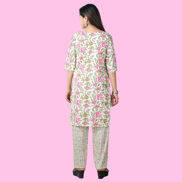 Multicolor_Cotton_Premium_Kurti_With_Pant_Set_For_Women