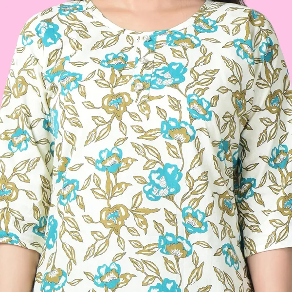 Multicolor_Cotton_Premium_Kurti_With_Pant_Set_For_Women