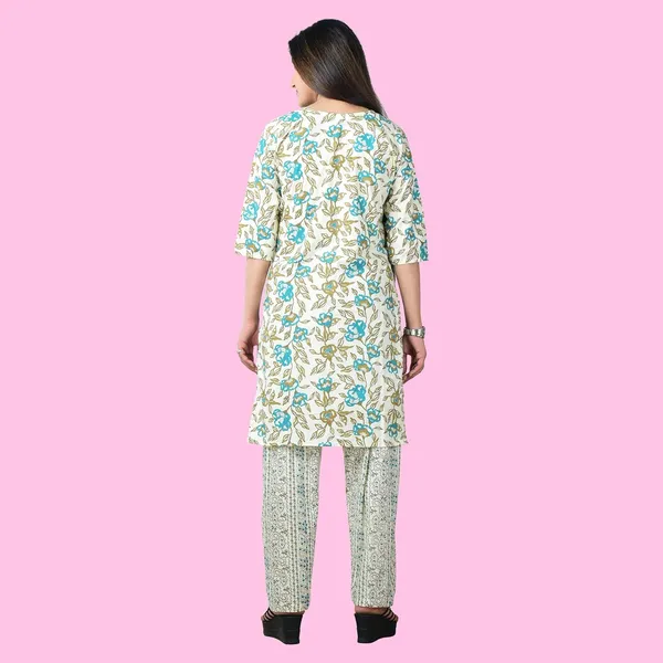 Multicolor_Cotton_Premium_Kurti_With_Pant_Set_For_Women