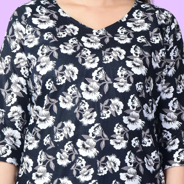 Black_And_White_Cotton_Premium_Kurti_With_Pant_Set_For_Women