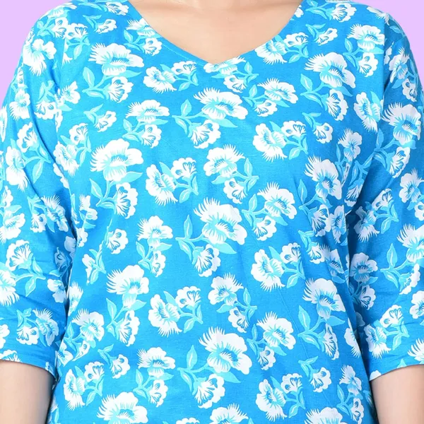Blue_Cotton_Premium_Kurti_With_Pant_Set_For_Women