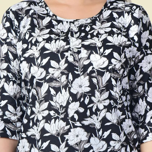 Black_And_White_Cotton_Premium_Kurti_With_Pant_Set_For_Women