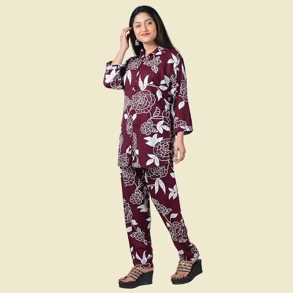 Maroon_Leon_Premium_Co_Ord_Set_For_Women
