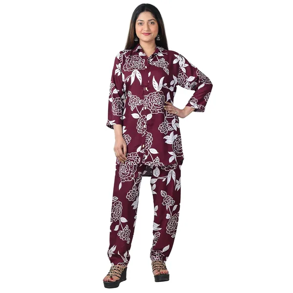 Maroon_Leon_Premium_Co_Ord_Set_For_Women