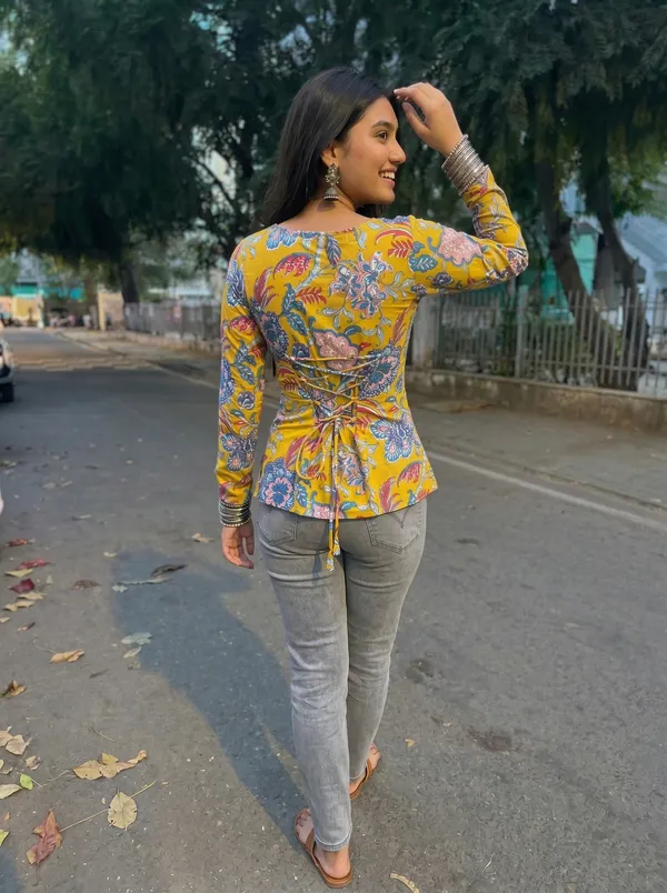 Mustard_Pure_Cotton_Straight_Fit_Kurti_For_Women
