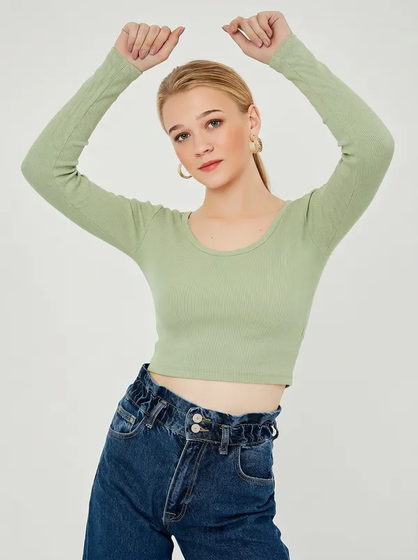 Pista_Green_Cotton_Blend_Scoop_Neck_Top_For_Women
