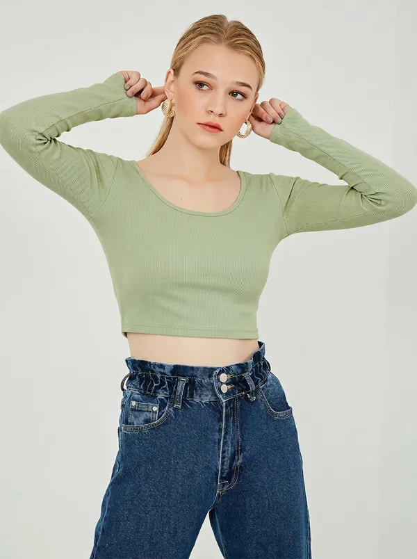 Pista_Green_Cotton_Blend_Scoop_Neck_Top_For_Women