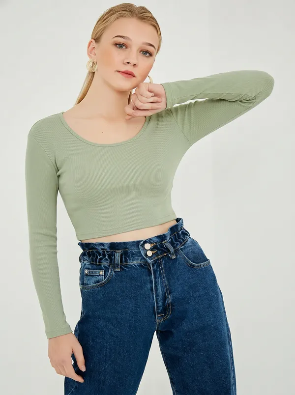 Pista_Green_Cotton_Blend_Scoop_Neck_Top_For_Women