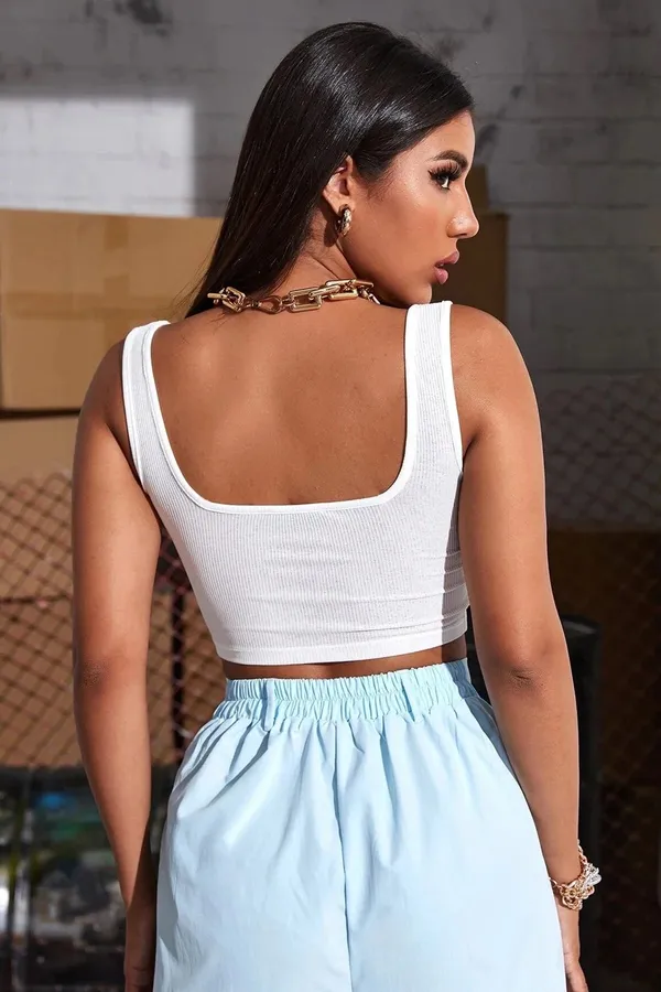 White_Cotton_Blend_Top_For_Women
