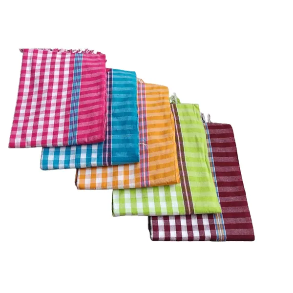 Shahji_Creation_Handloom_100%_Pure_Cotton_Towels_(Pack_of_4)_XXL_Size_36/72Inch(90/150cm)_3/5_feet_Multi_Color
