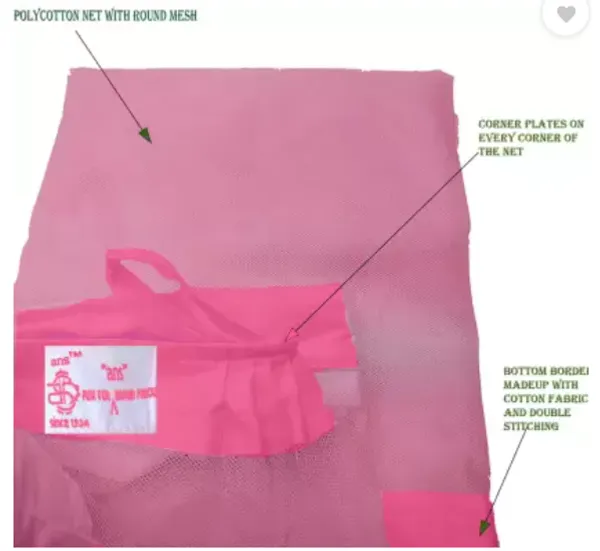 Pink_Printed_Transparent_Mosquito_Net_For_Adults