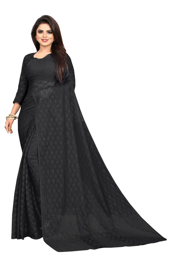 Embroidered_Bollywood_Net_Saree_(Black)