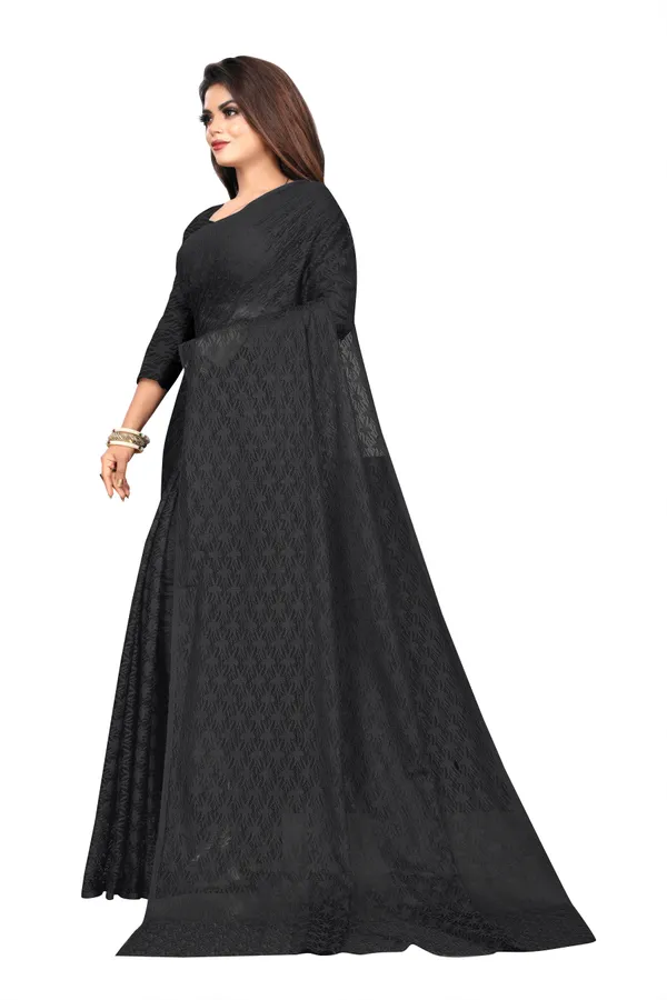 Embroidered_Bollywood_Net_Saree_(Black)