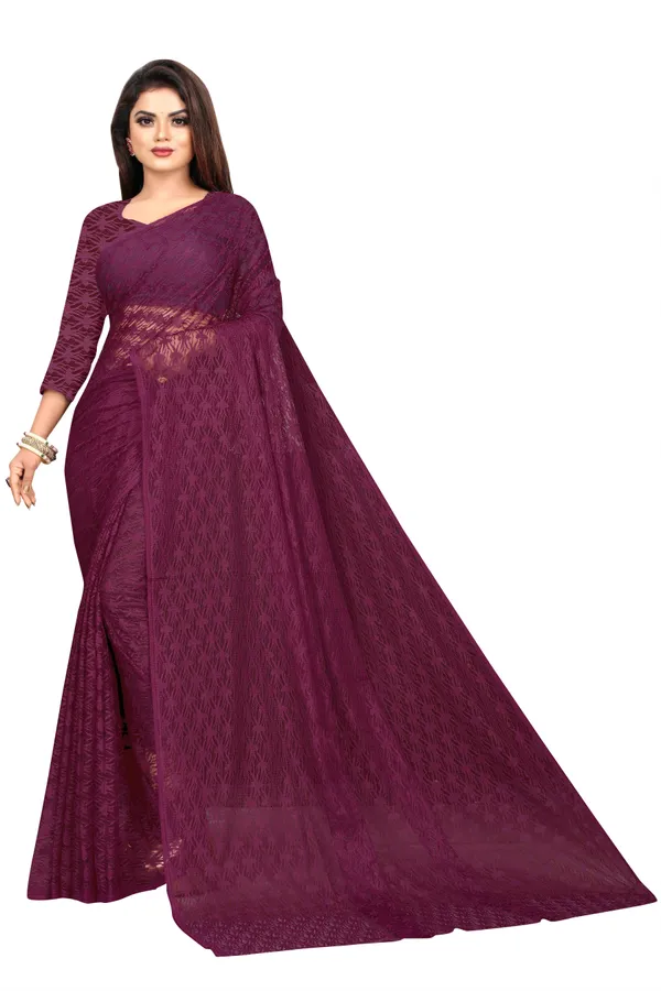 Embroidered_Bollywood_Net_Saree_(Purple)
