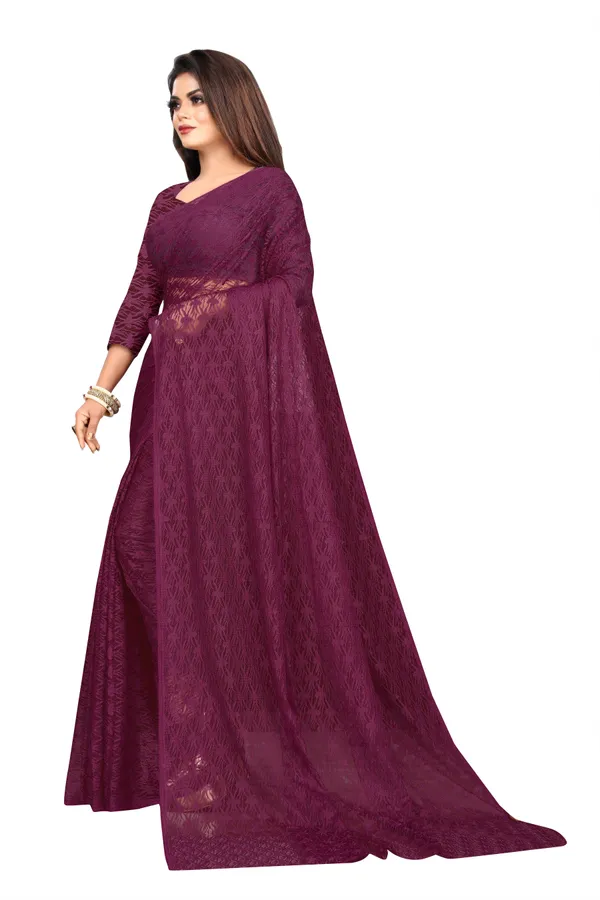 Embroidered_Bollywood_Net_Saree_(Purple)