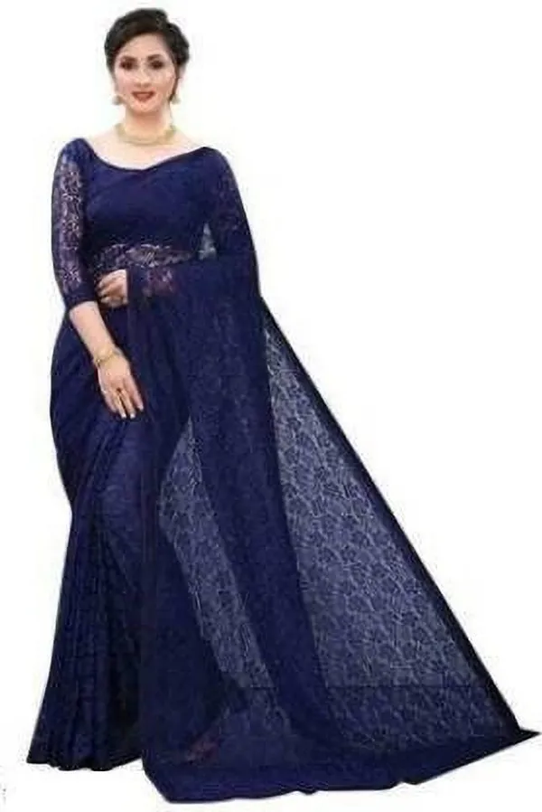 Self_Design_Bollywood_Net_Saree_(Dark_Blue)