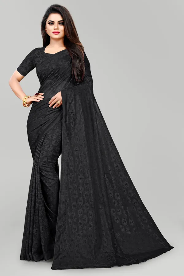 Printed_Bollywood_Net_Saree_(Black)