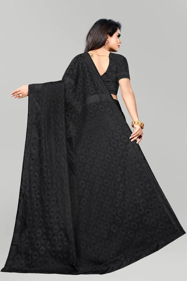 Printed_Bollywood_Net_Saree_(Black)