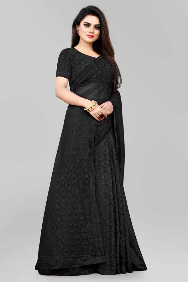Printed_Bollywood_Net_Saree_(Black)