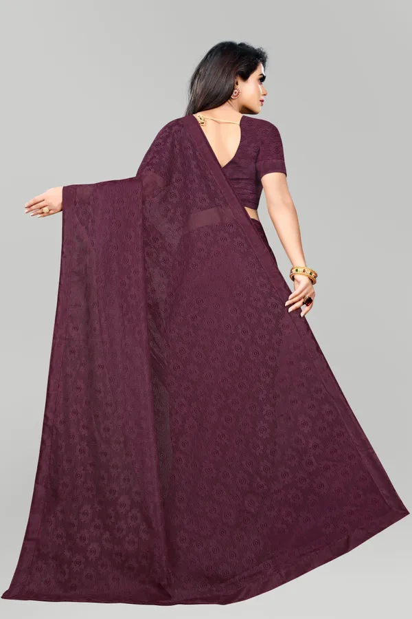 Printed_Bollywood_Net_Saree_(Maroon)