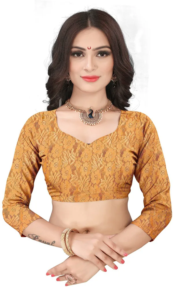 Self_Design_Lucknow_Chikankari_Net_Saree_(Orange)