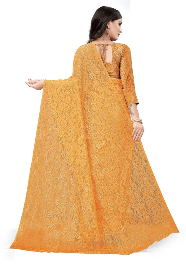 Self_Design_Lucknow_Chikankari_Net_Saree_(Orange)
