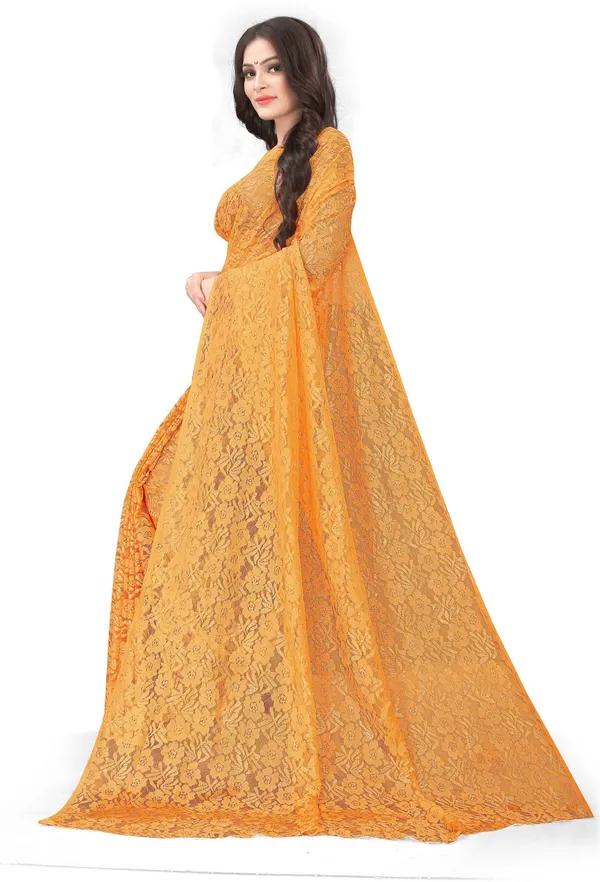Self_Design_Lucknow_Chikankari_Net_Saree_(Orange)