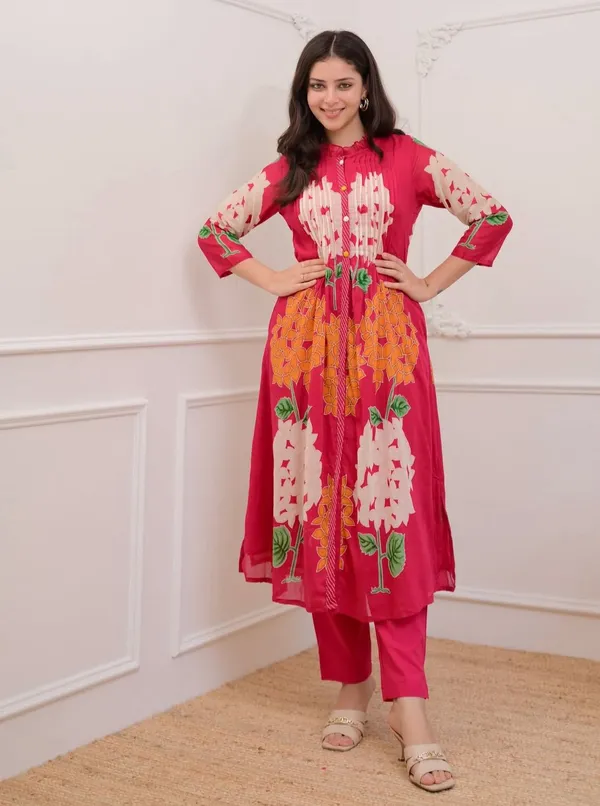 Red_Cotton_Premium_Kurta_Palazzo_Set_For_Women