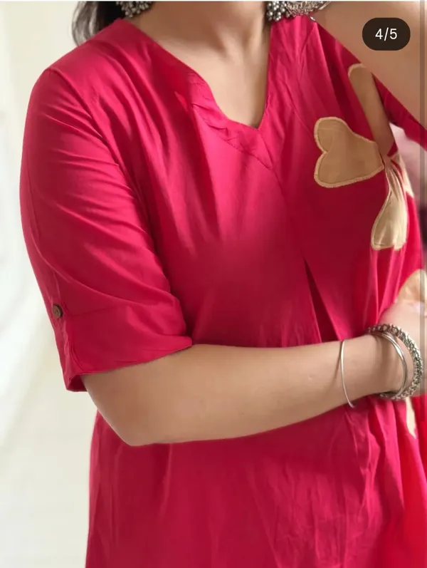 Pink_Cotton_Premium_Kurti_Set_For_Women