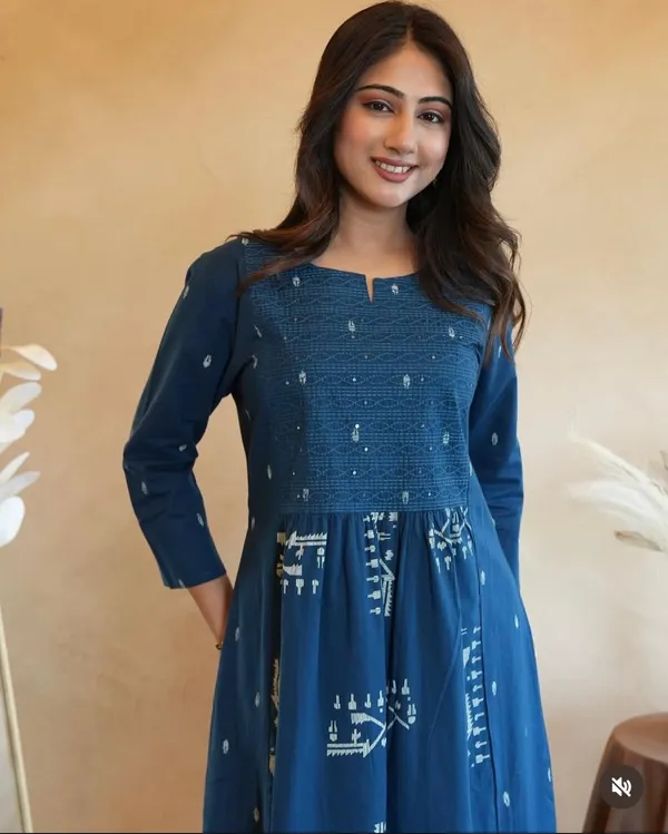 Blue_Cotton_Premium_Kurti_Pant_Dupatta_Set_For_Women