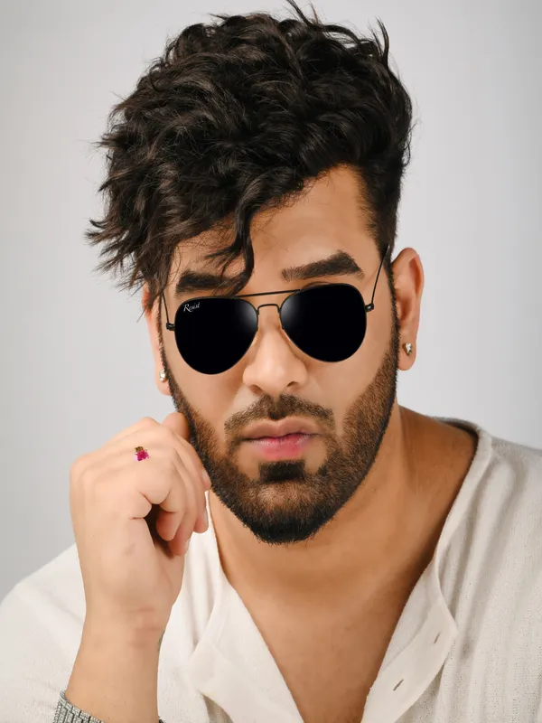 UV_Protected_Black_Aviator_Sunglasses_For_Men_&_Women