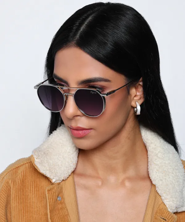UV_Protected_Silver_Black_Gradient_Round_Sunglasses_For_Men_&_Women