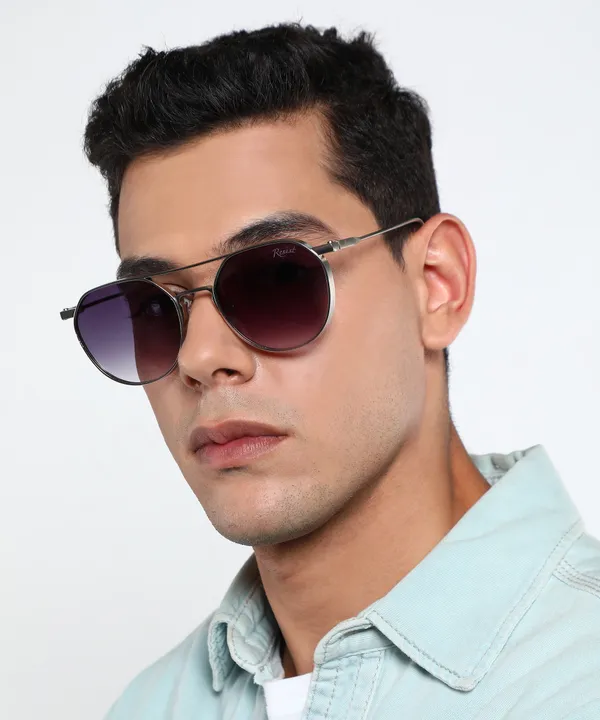 UV_Protected_Silver_Black_Gradient_Round_Sunglasses_For_Men_&_Women