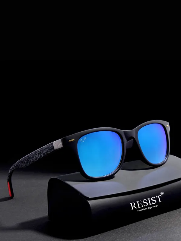 Resist Eyewear UV Protected Black Aqua Reflector Wayfarer Sunglasses for  Men and Women Price in India Buy Resist Eyewear UV Protected Black Aqua  - Main Image